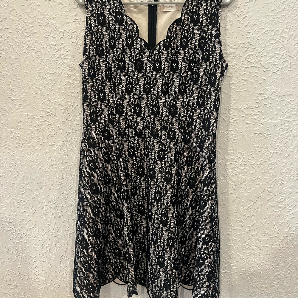 Altar'd State Black and White Lace Mini Dress